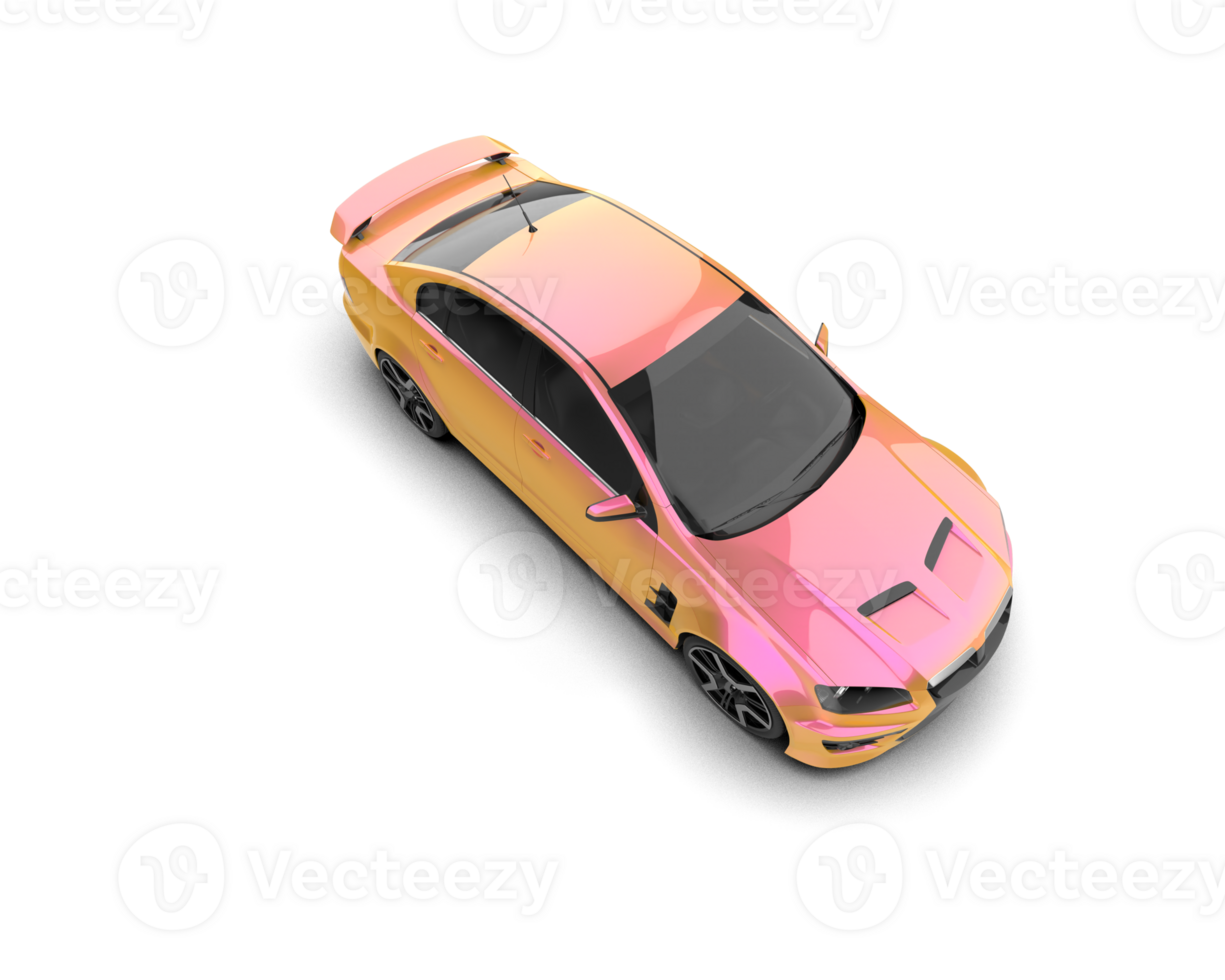 Realistic sport car isolated on background. 3d rendering - illustration png