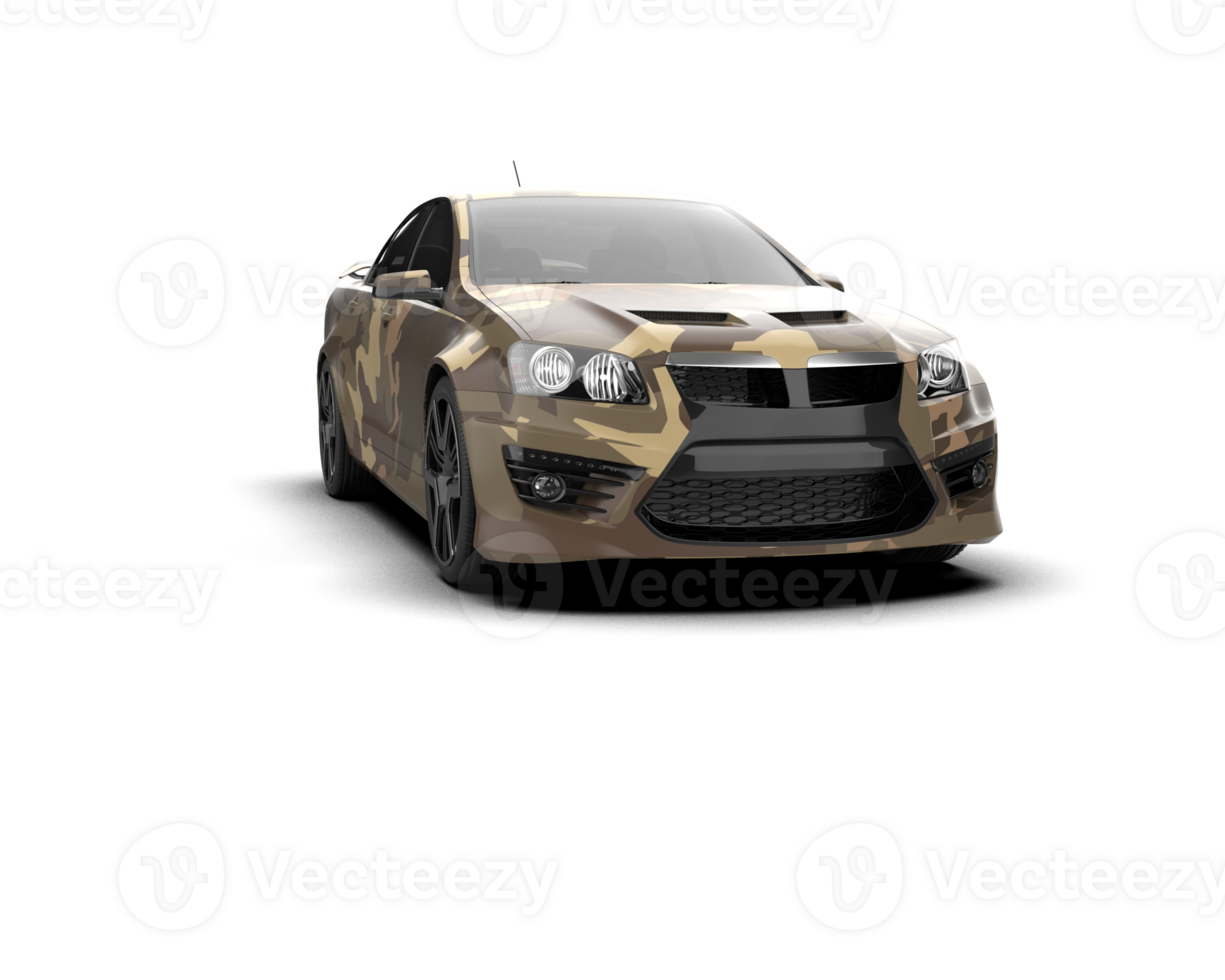 Realistic sport car isolated on background. 3d rendering - illustration png