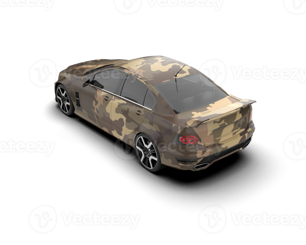 Realistic sport car isolated on background. 3d rendering - illustration png