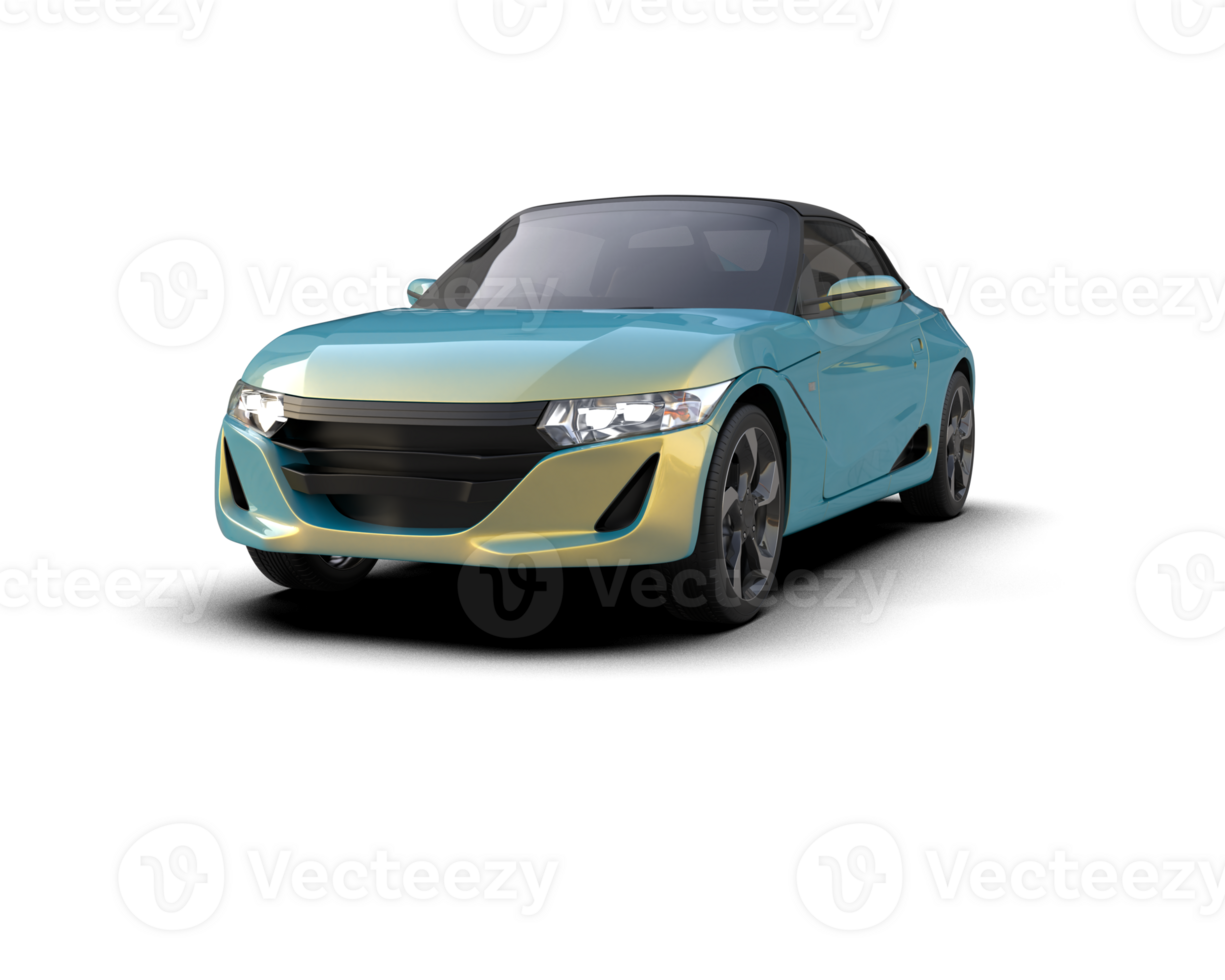 Realistic sport car isolated on background. 3d rendering - illustration png