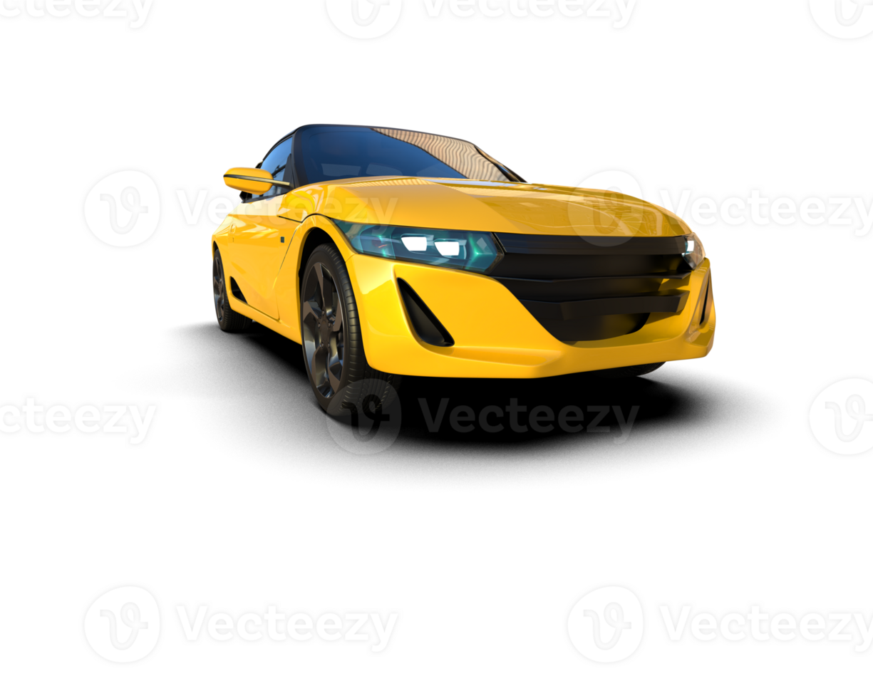 Realistic sport car isolated on background. 3d rendering - illustration png