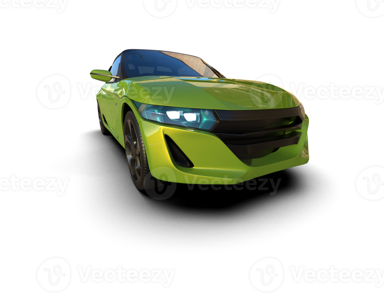 Realistic sport car isolated on background. 3d rendering - illustration png