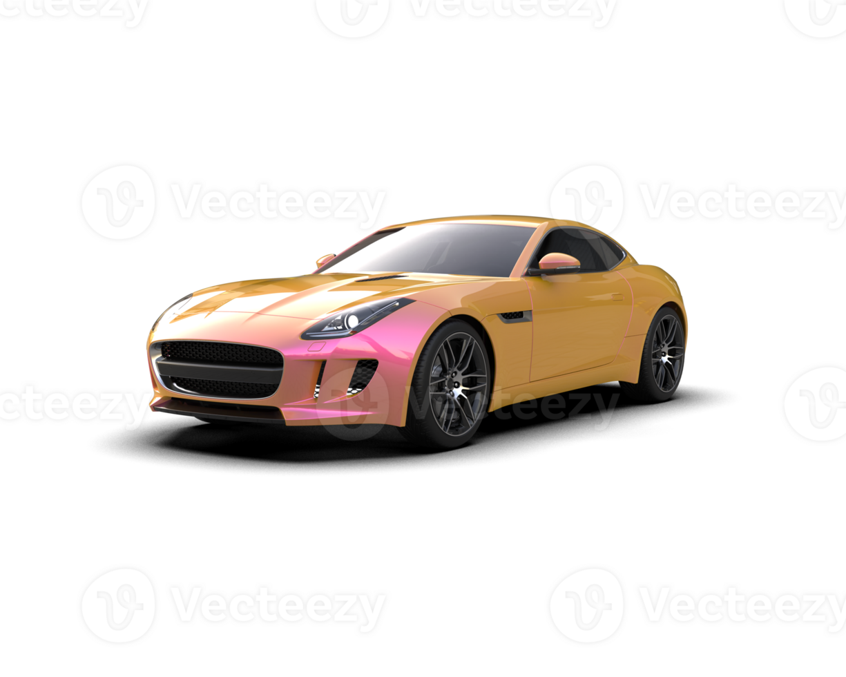Realistic sport car isolated on background. 3d rendering - illustration png