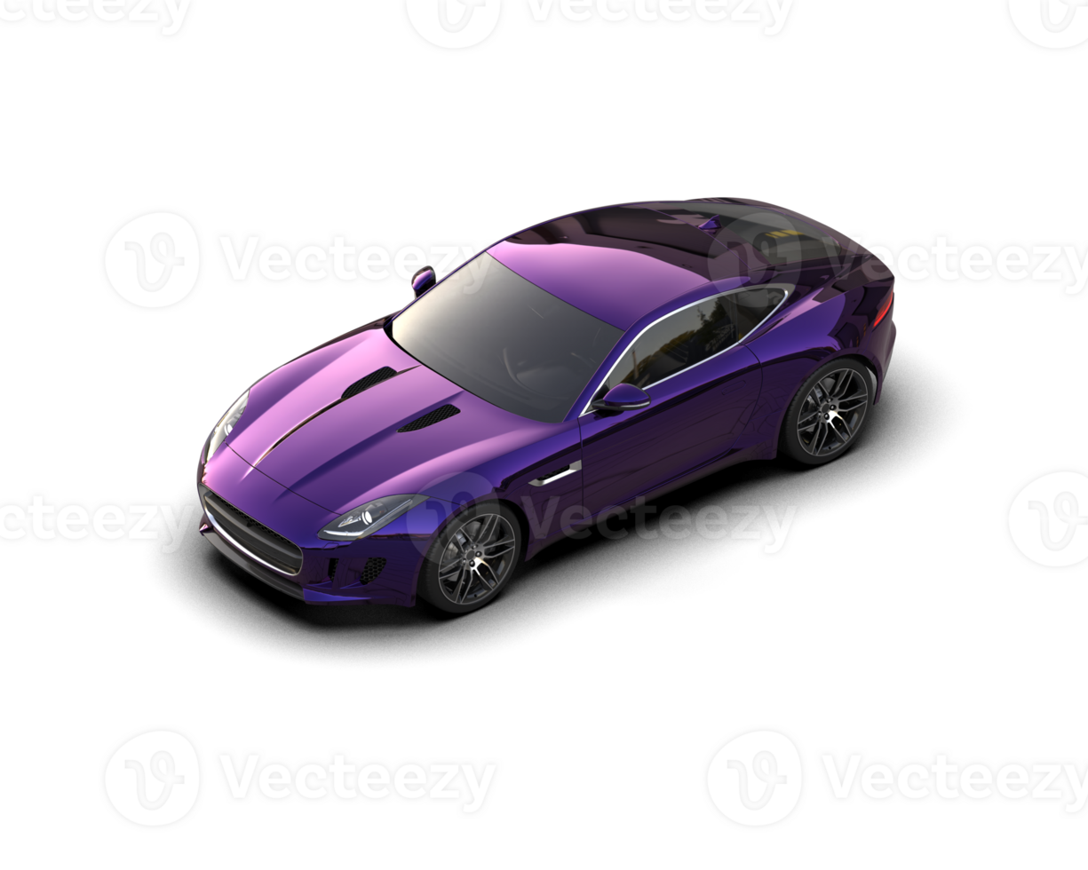 Realistic sport car isolated on background. 3d rendering - illustration png
