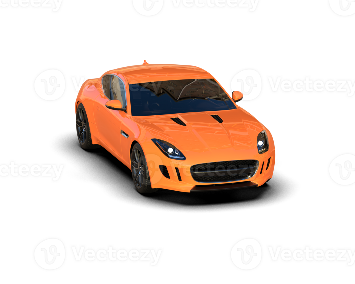 Realistic sport car isolated on background. 3d rendering - illustration png