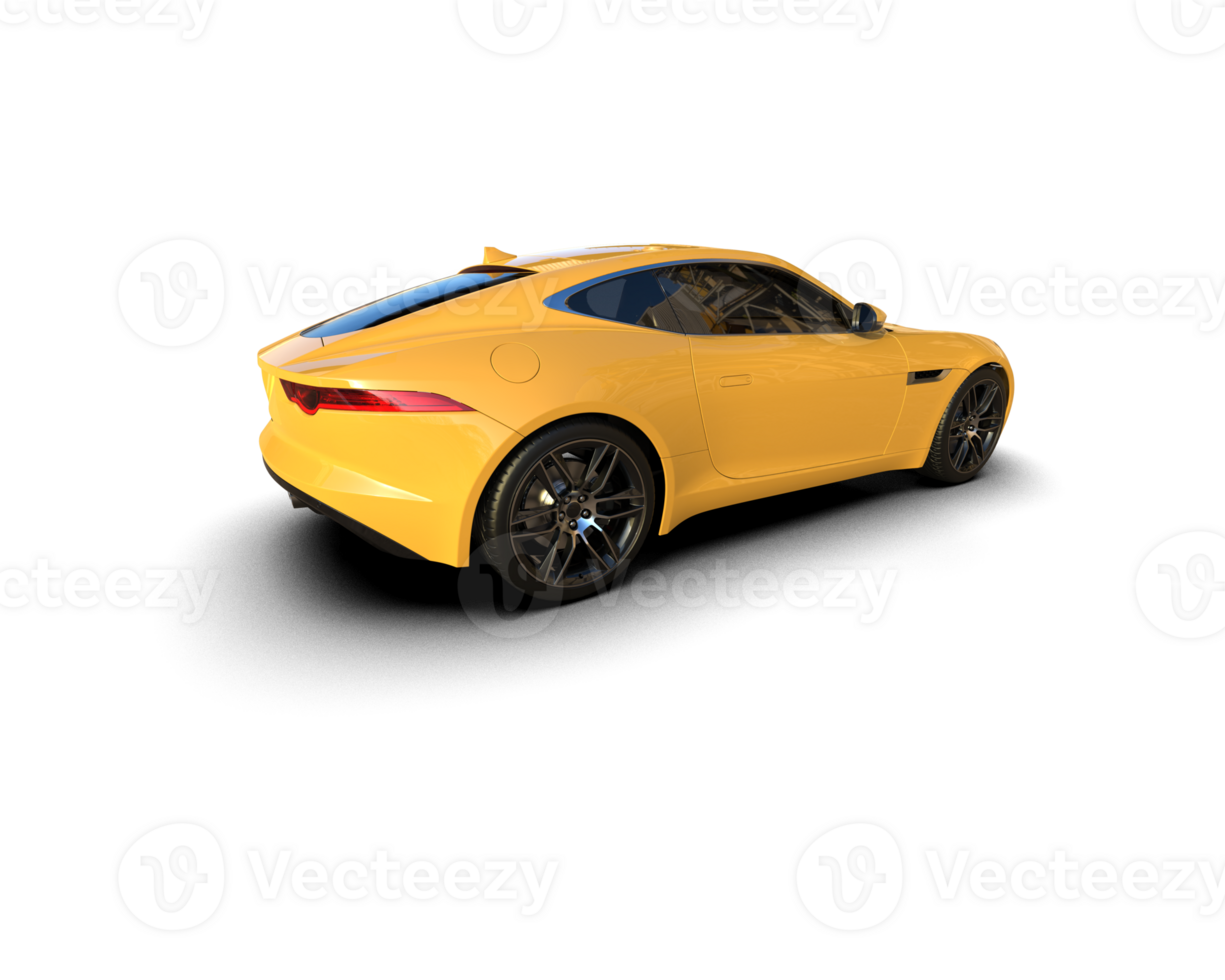 Realistic sport car isolated on background. 3d rendering - illustration png