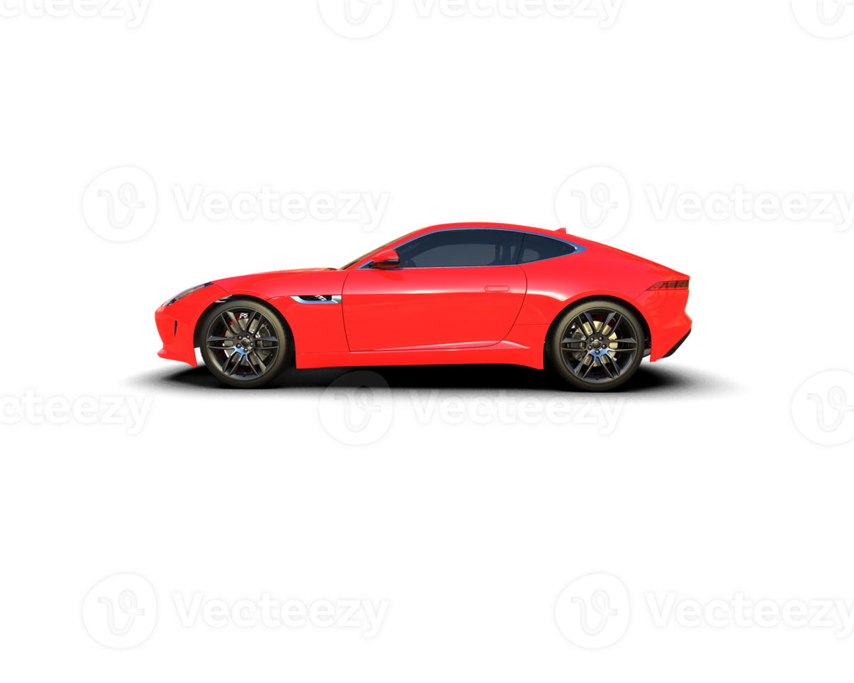 Realistic sport car isolated on background. 3d rendering - illustration png
