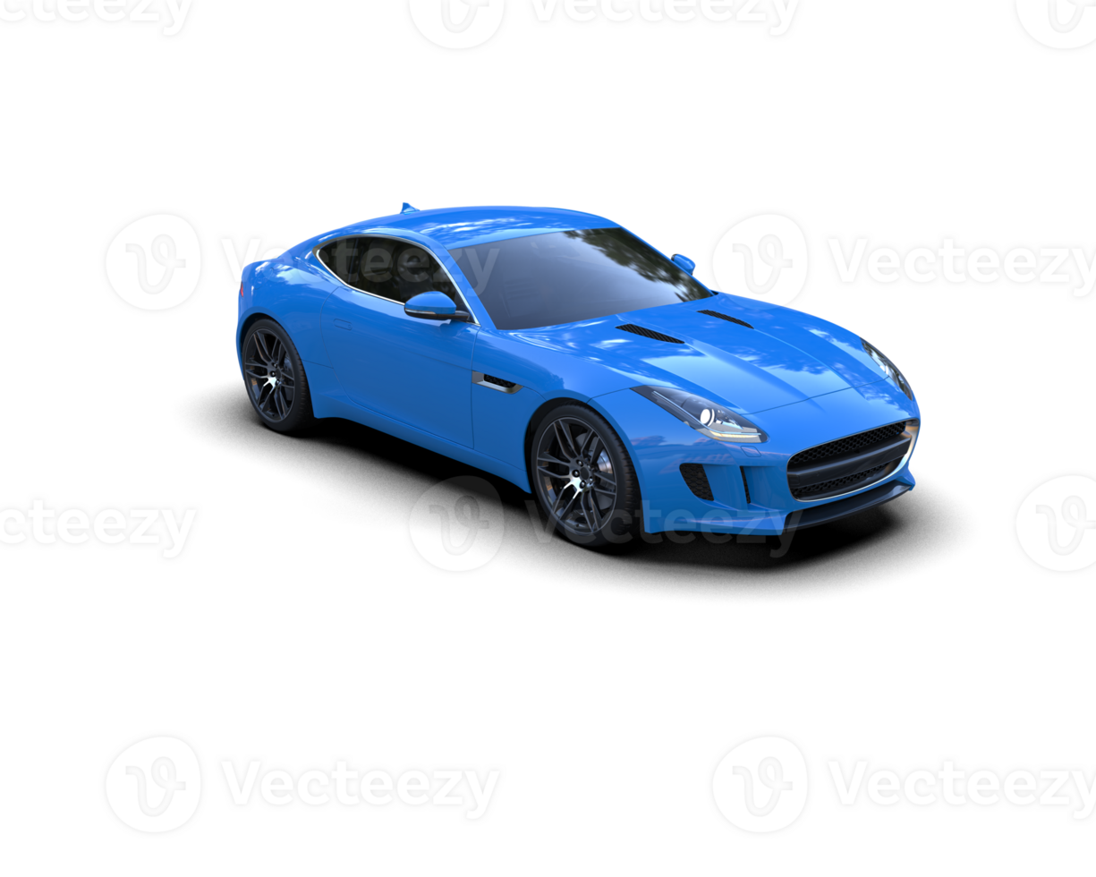 Realistic sport car isolated on background. 3d rendering - illustration png