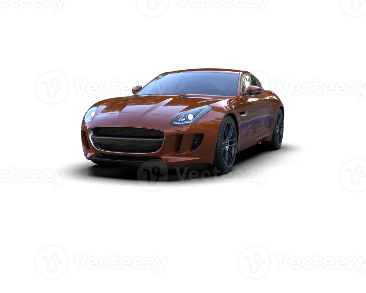 Realistic sport car isolated on background. 3d rendering - illustration png