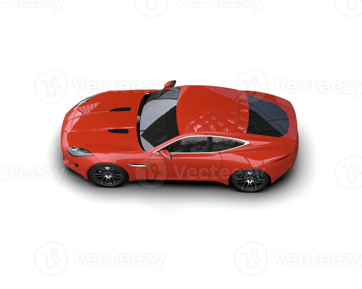 Realistic sport car isolated on background. 3d rendering - illustration png