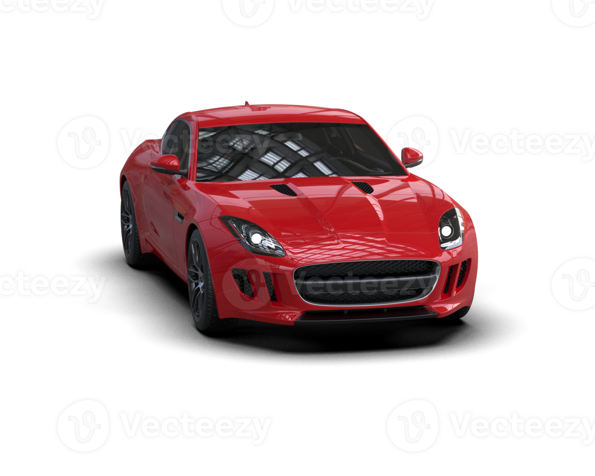 Realistic sport car isolated on background. 3d rendering - illustration png