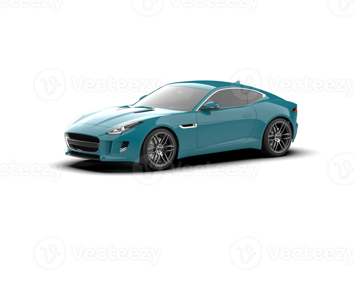 Realistic sport car isolated on background. 3d rendering - illustration png