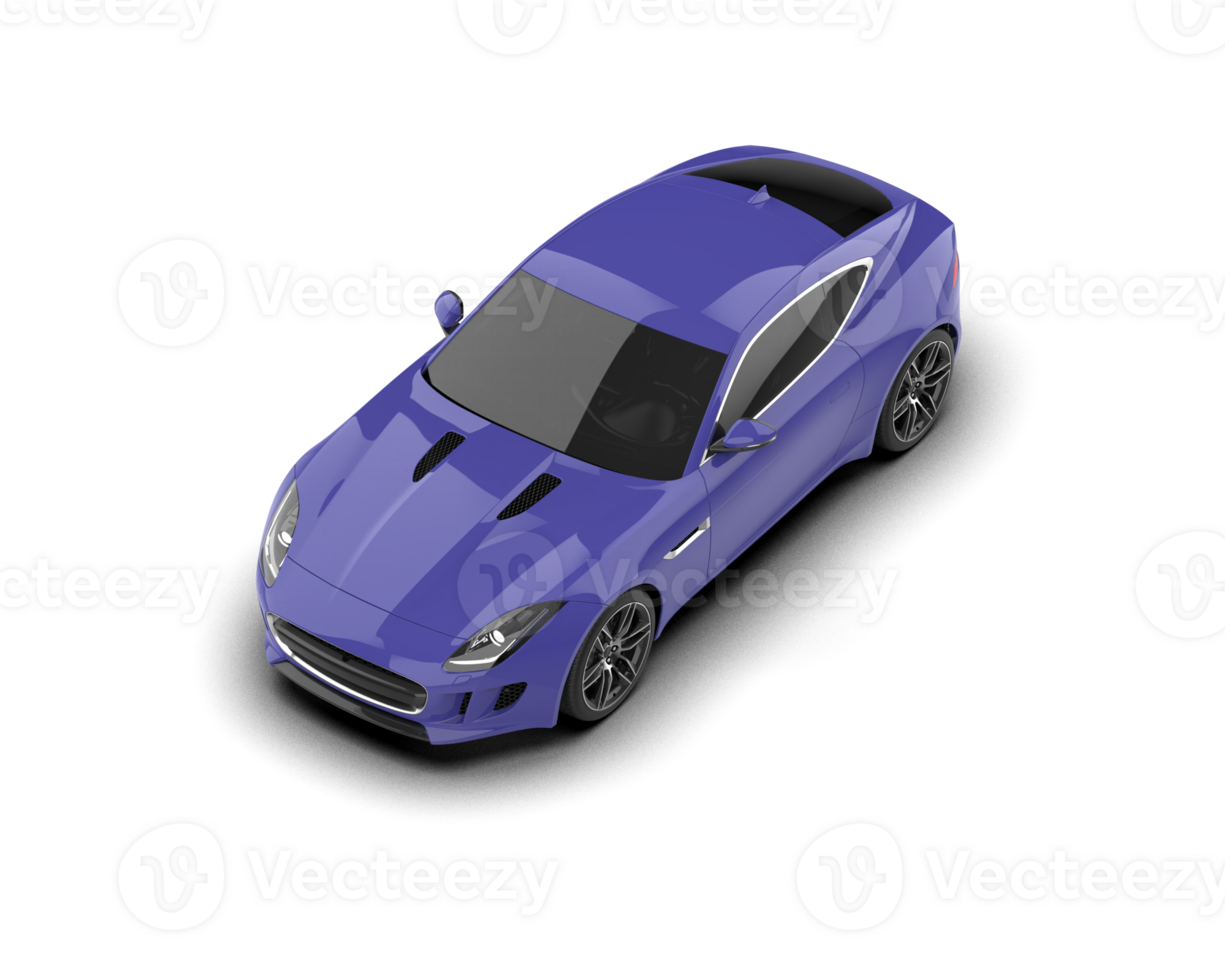Realistic sport car isolated on background. 3d rendering - illustration png