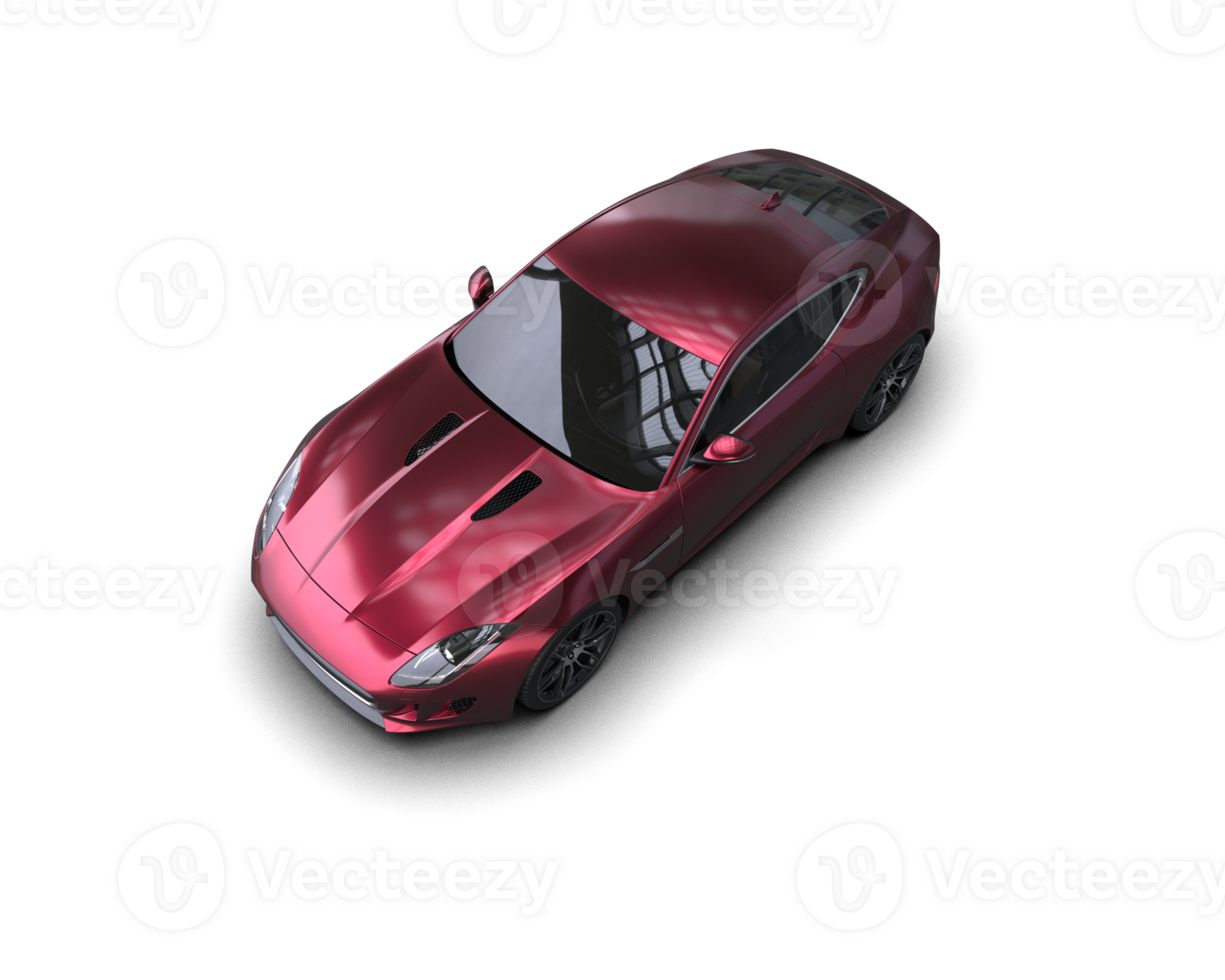 Realistic sport car isolated on background. 3d rendering - illustration png