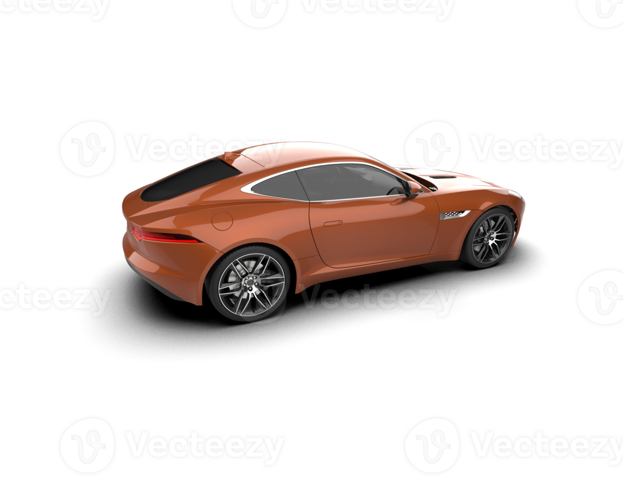 Realistic sport car isolated on background. 3d rendering - illustration png