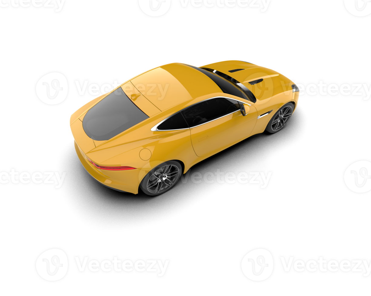 Realistic sport car isolated on background. 3d rendering - illustration png