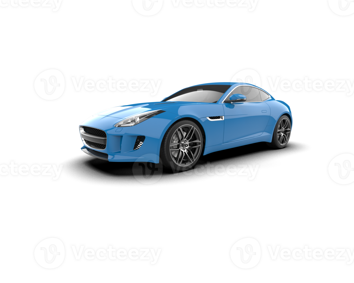 Realistic sport car isolated on background. 3d rendering - illustration png