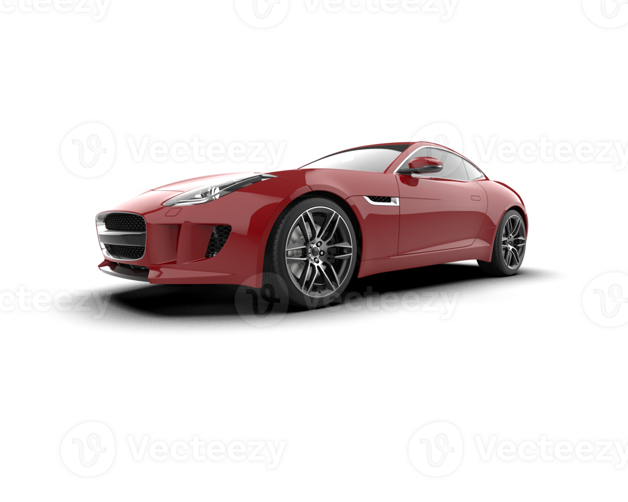 Realistic sport car isolated on background. 3d rendering - illustration png