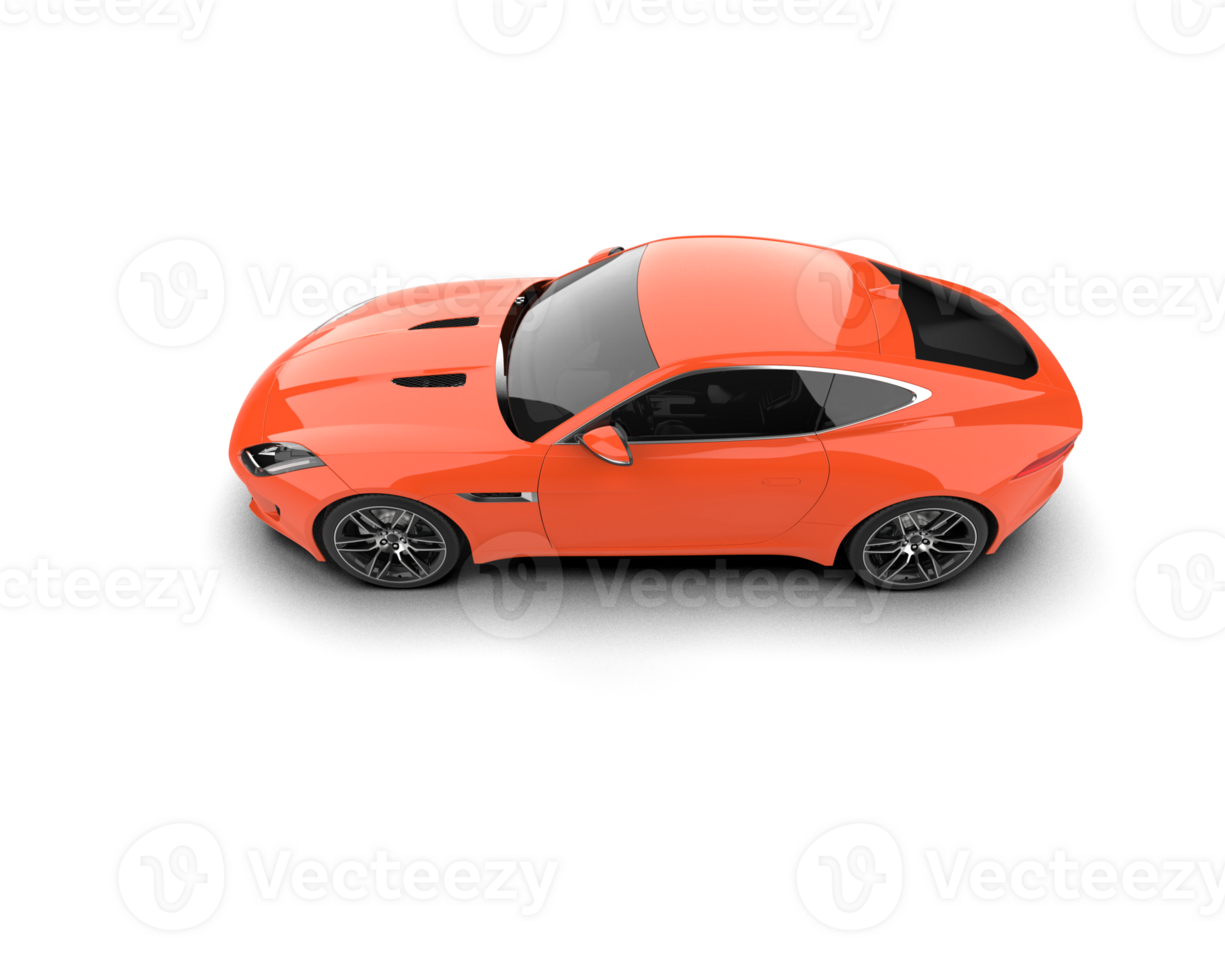 Realistic sport car isolated on background. 3d rendering - illustration png