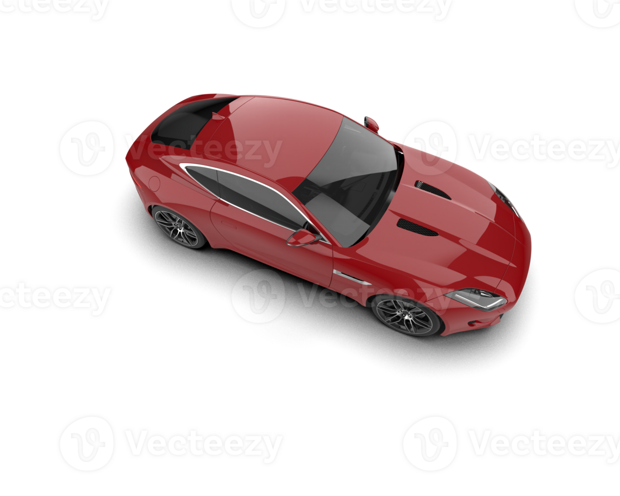 Realistic sport car isolated on background. 3d rendering - illustration png