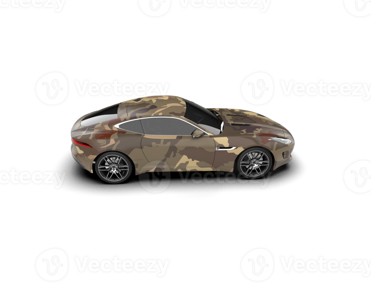 Realistic sport car isolated on background. 3d rendering - illustration png