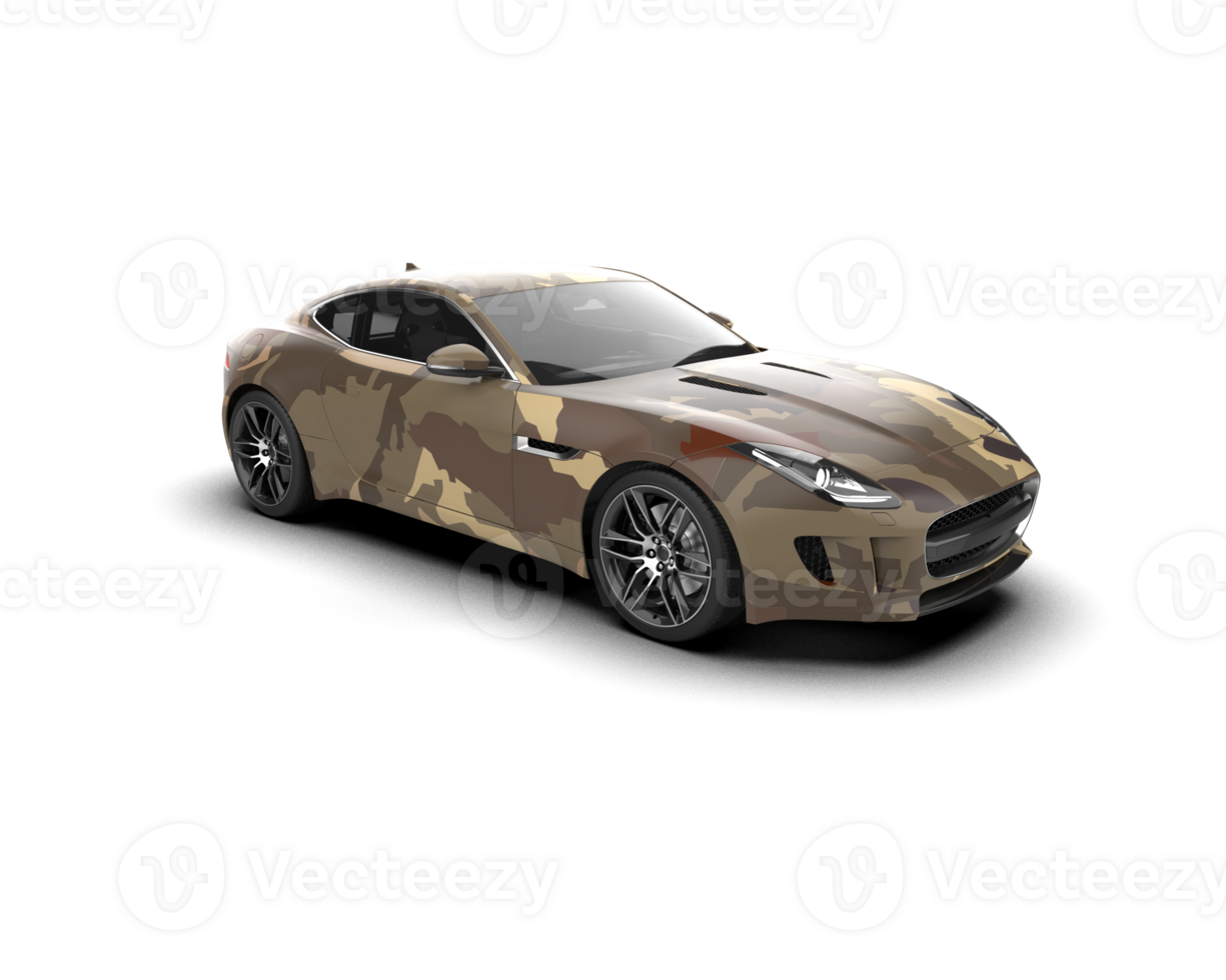 Realistic sport car isolated on background. 3d rendering - illustration png