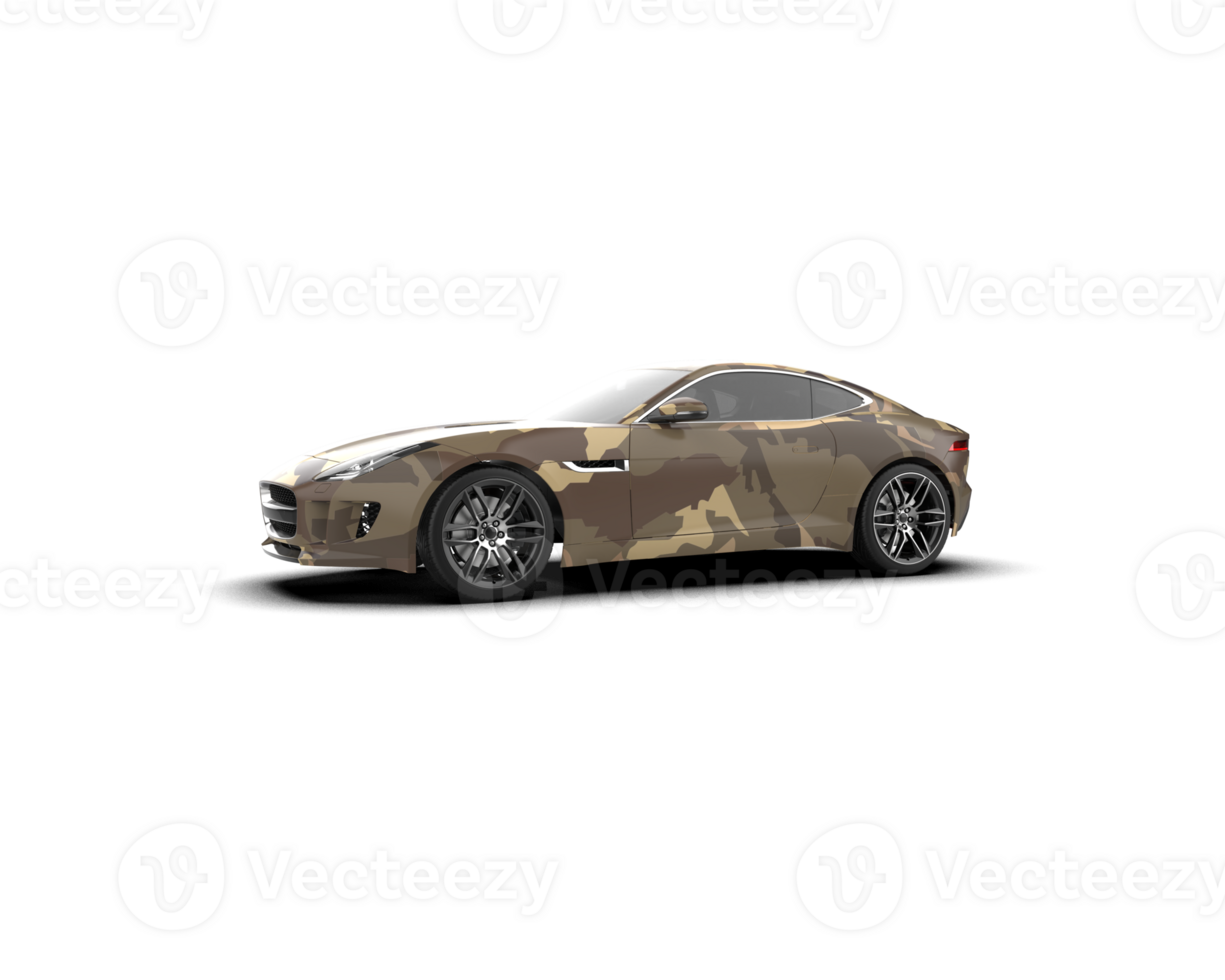 Realistic sport car isolated on background. 3d rendering - illustration png