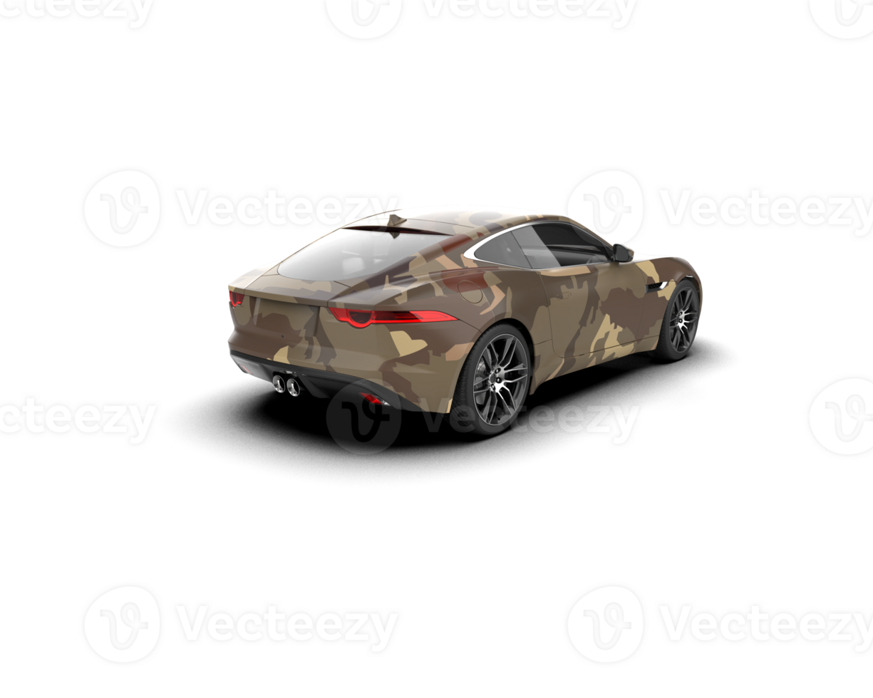 Realistic sport car isolated on background. 3d rendering - illustration png