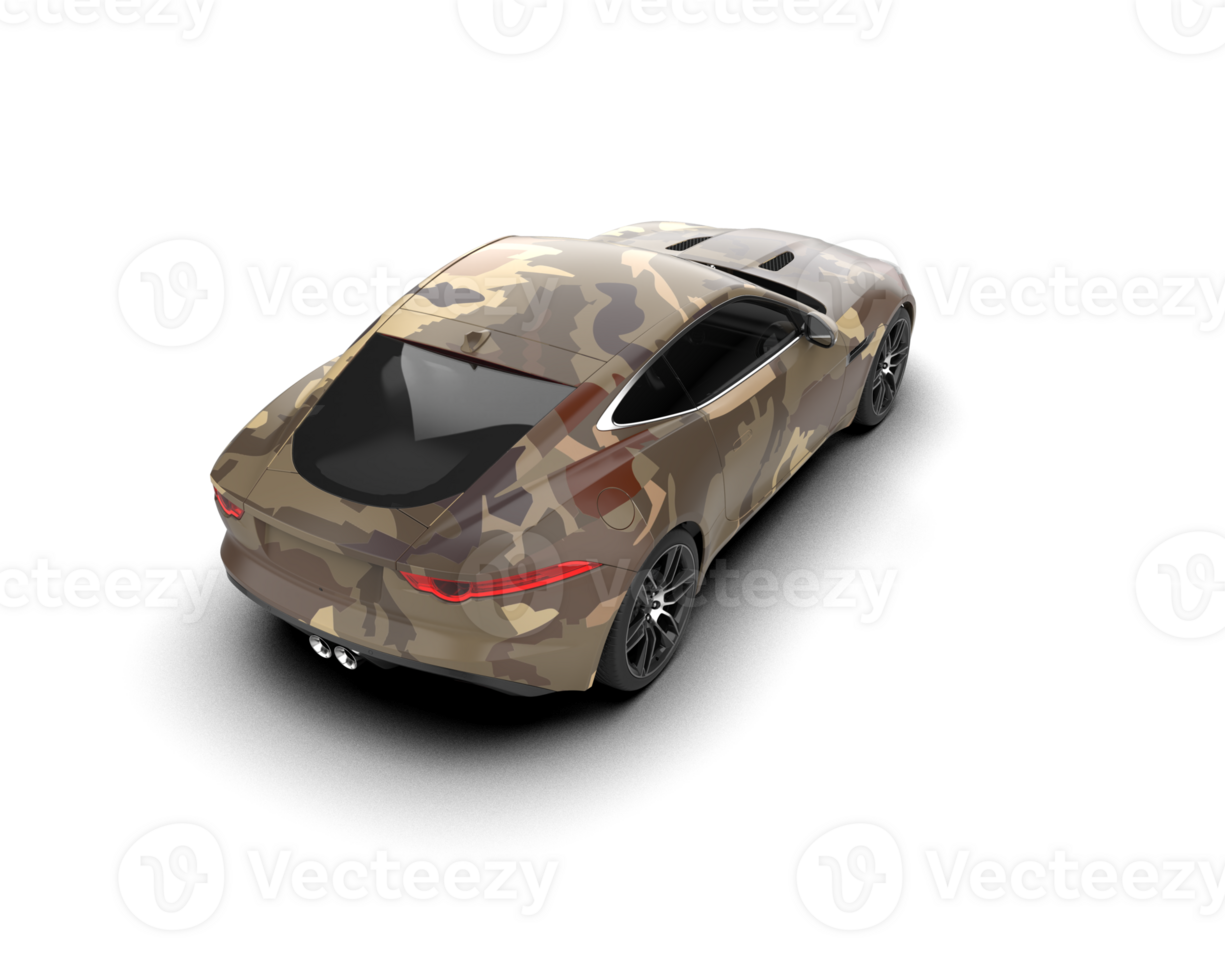 Realistic sport car isolated on background. 3d rendering - illustration png