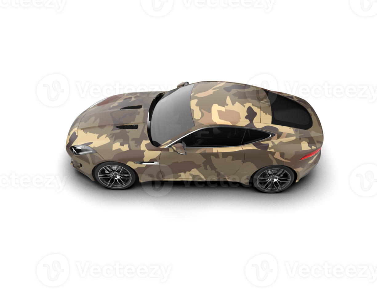 Realistic sport car isolated on background. 3d rendering - illustration png