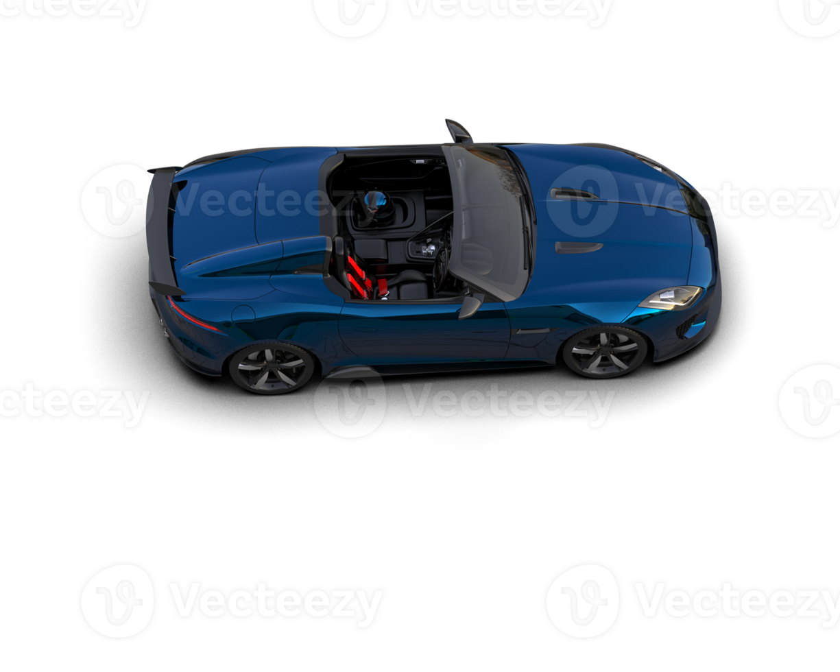 Realistic sport car isolated on background. 3d rendering - illustration png
