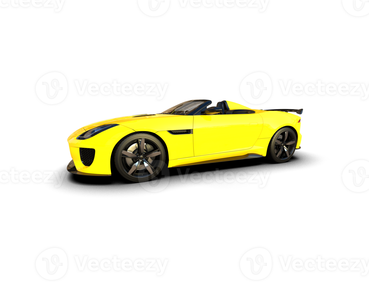 Realistic sport car isolated on background. 3d rendering - illustration png