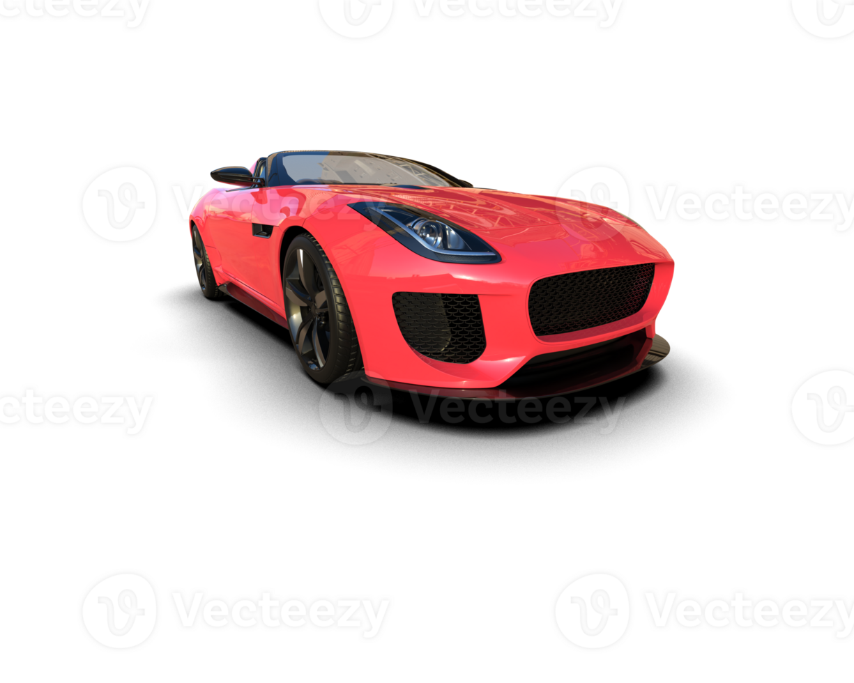 Realistic sport car isolated on background. 3d rendering - illustration png