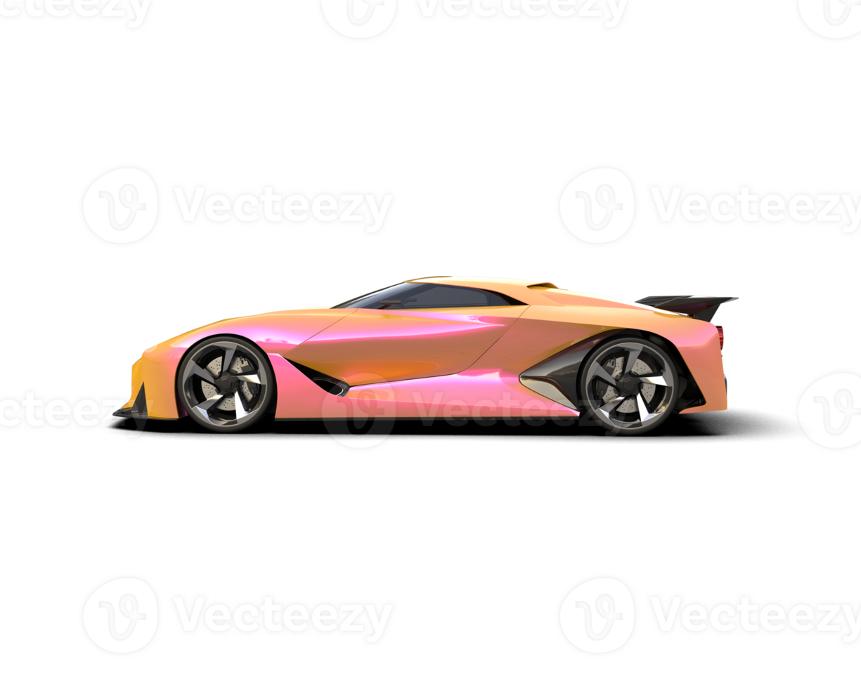 Realistic sport car isolated on background. 3d rendering - illustration png