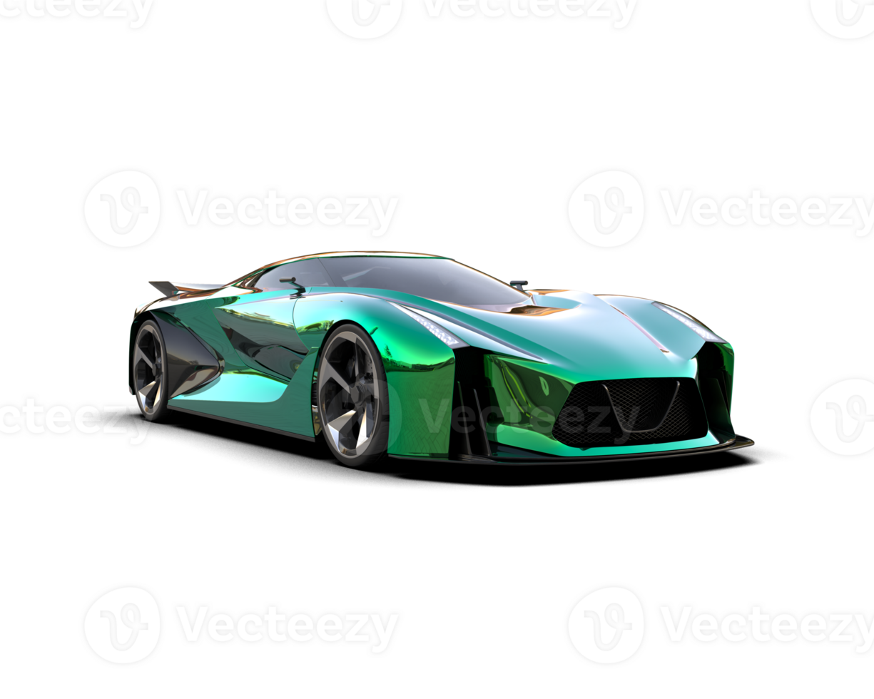 Realistic sport car isolated on background. 3d rendering - illustration png