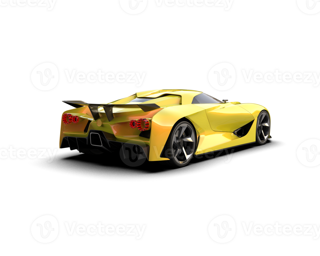 Realistic sport car isolated on background. 3d rendering - illustration png