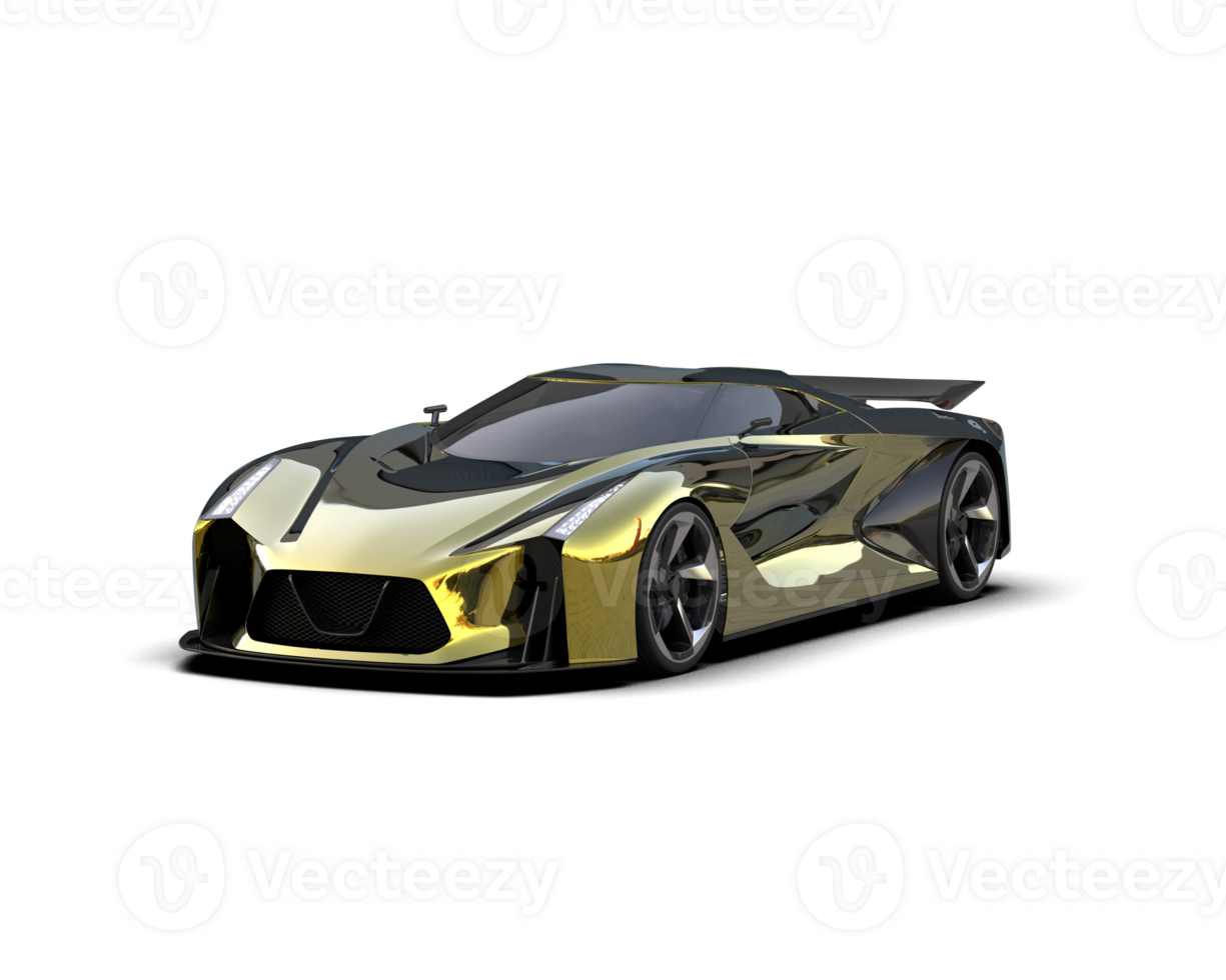 Realistic sport car isolated on background. 3d rendering - illustration png