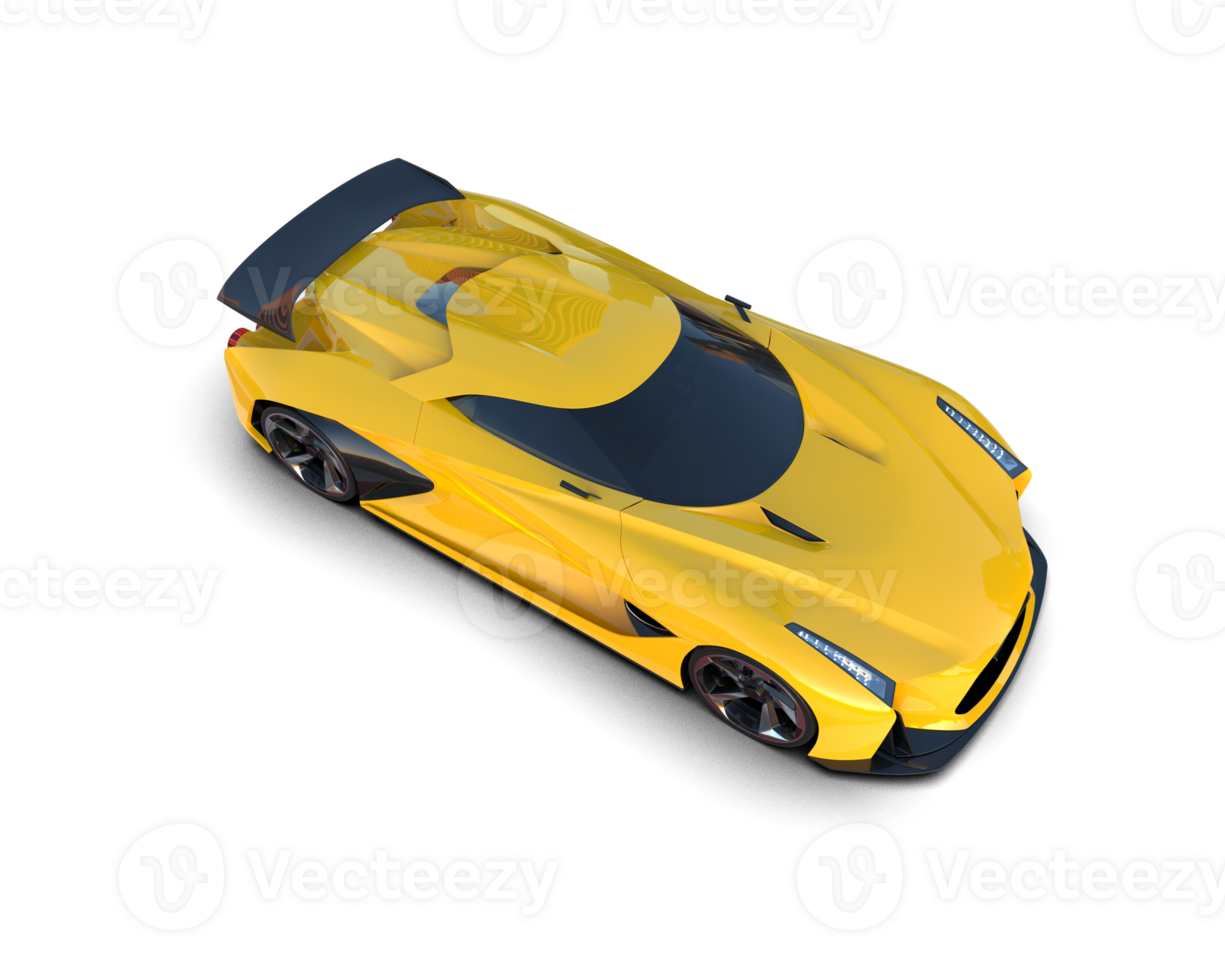 Realistic sport car isolated on background. 3d rendering - illustration png