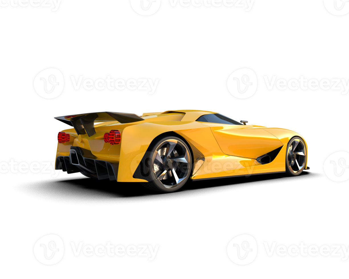 Realistic sport car isolated on background. 3d rendering - illustration png