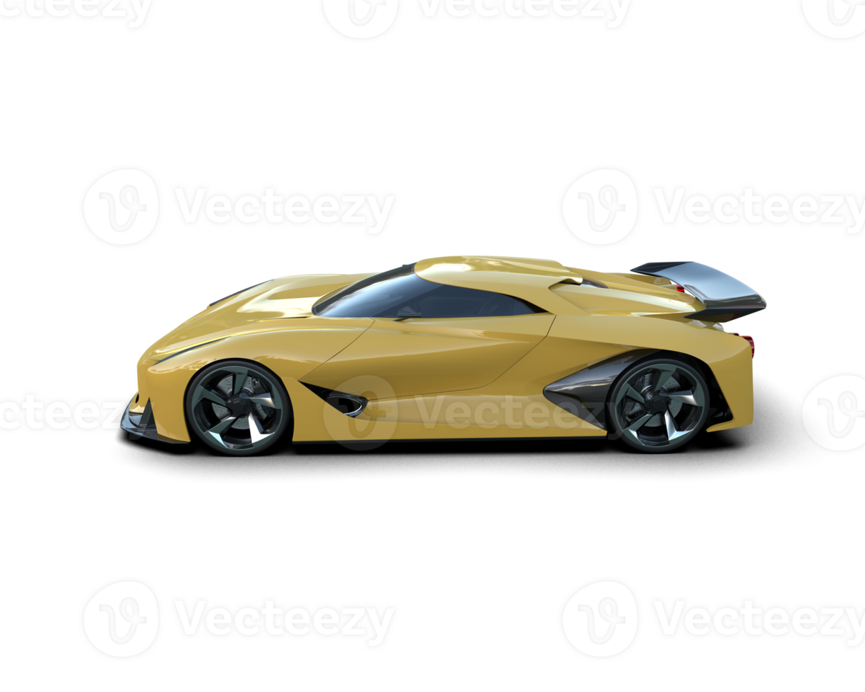 Realistic sport car isolated on background. 3d rendering - illustration png