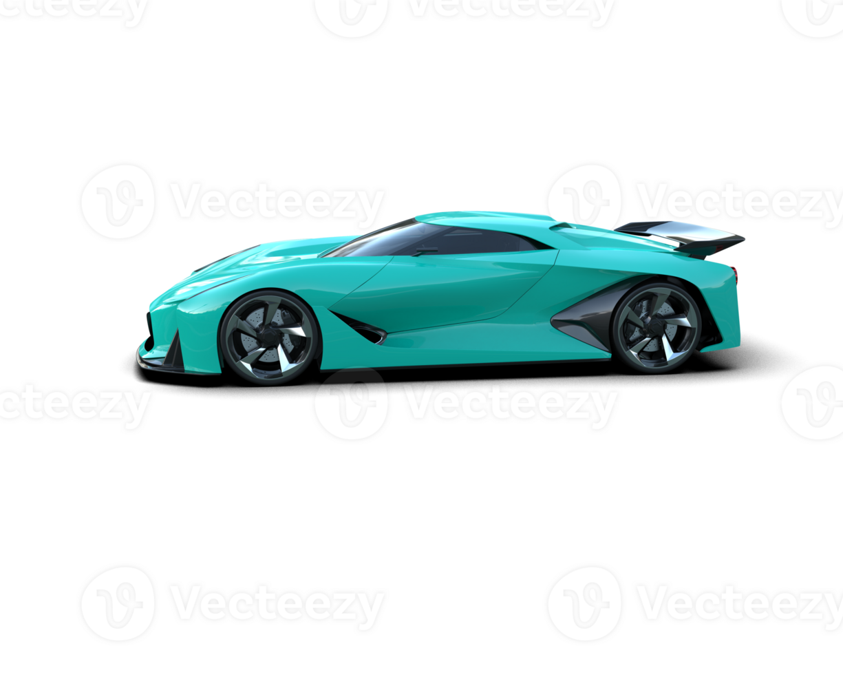 Realistic sport car isolated on background. 3d rendering - illustration png