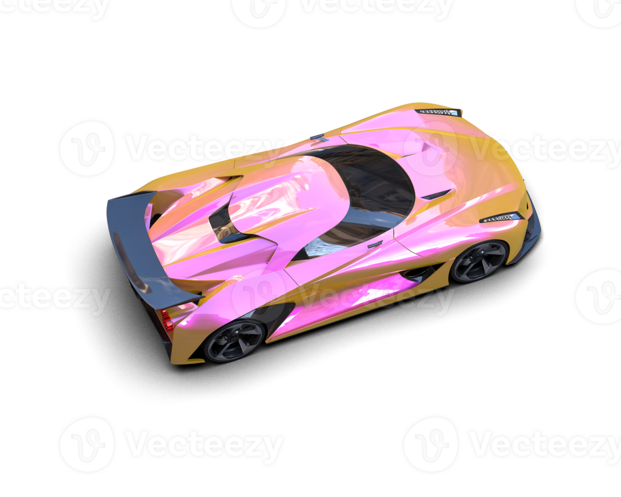 Realistic sport car isolated on background. 3d rendering - illustration png