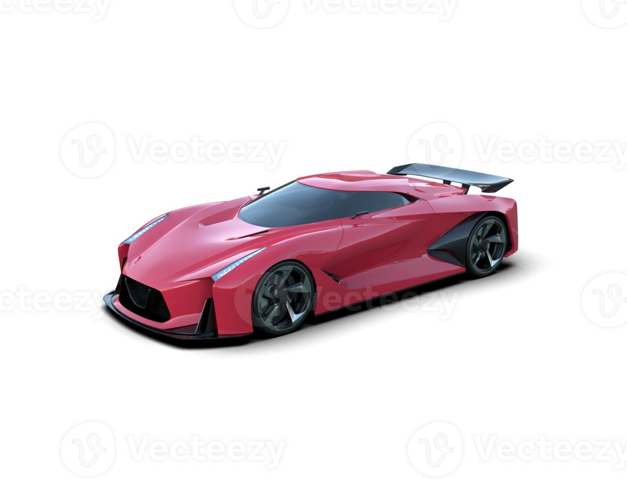 Realistic sport car isolated on background. 3d rendering - illustration png