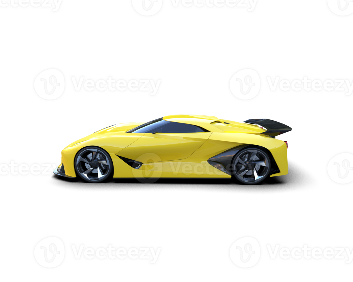 Realistic sport car isolated on background. 3d rendering - illustration png