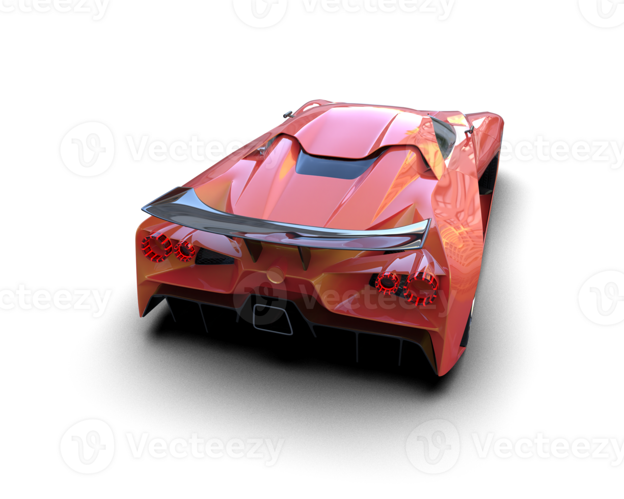 Realistic sport car isolated on background. 3d rendering - illustration png