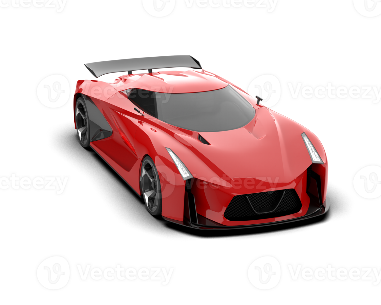 Realistic sport car isolated on background. 3d rendering - illustration png