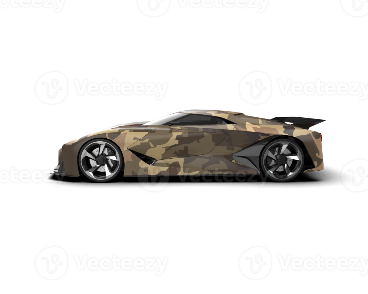 Realistic sport car isolated on background. 3d rendering - illustration png