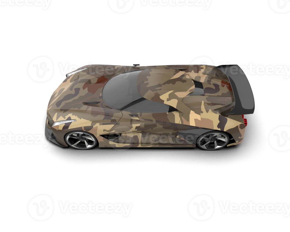 Realistic sport car isolated on background. 3d rendering - illustration png
