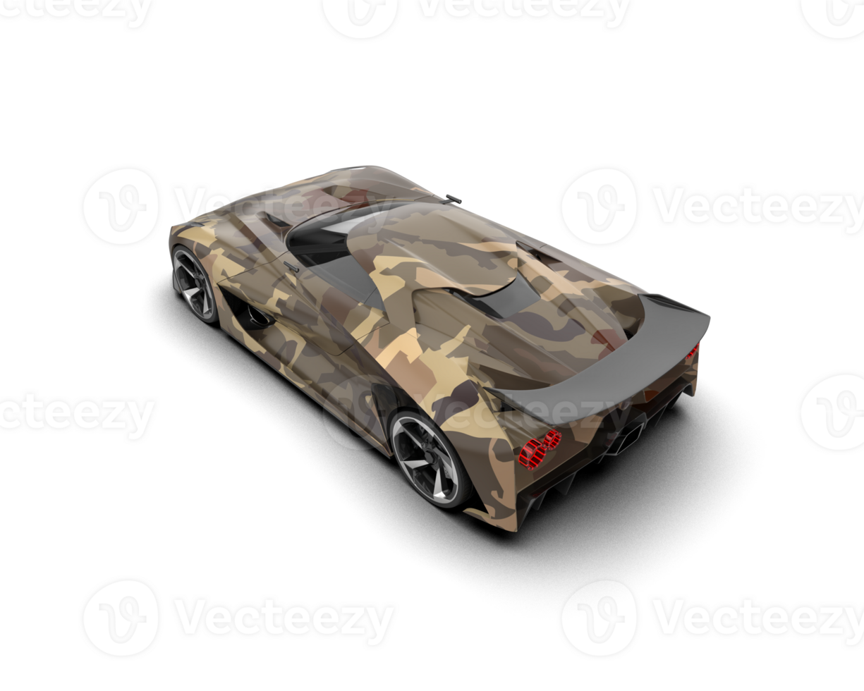 Realistic sport car isolated on background. 3d rendering - illustration png