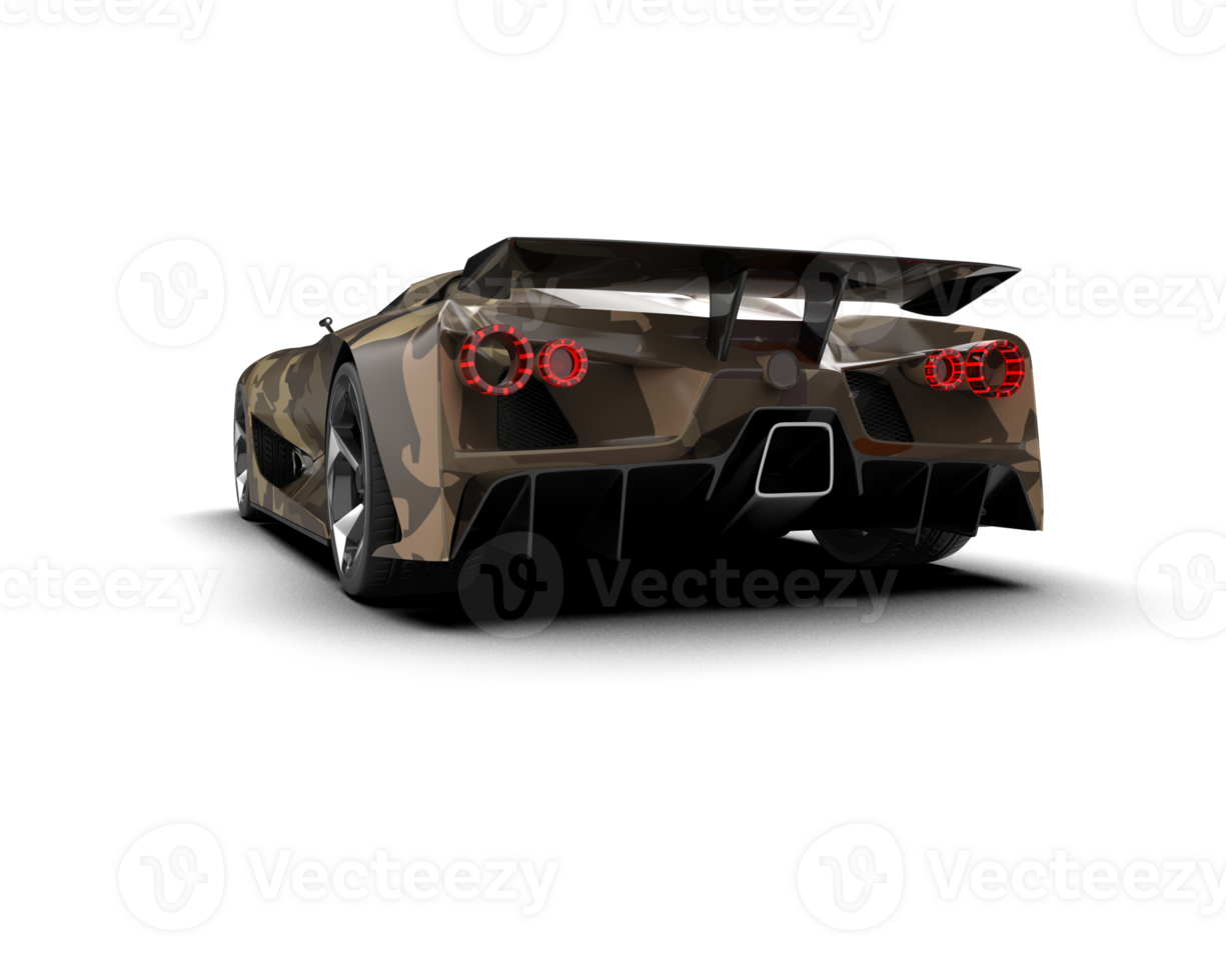 Realistic sport car isolated on background. 3d rendering - illustration png